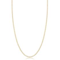 Colar riviera folheado de ouro 18k e ródio branco