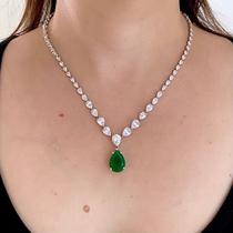 Colar Riviera Gotas Crescentes Luxo