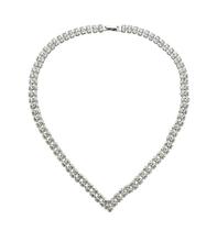 COLAR RIVIERA MALEÁVEL COM DUAS FILEIRAS BANHADA A RÓDIO - 45 cm COLAR RIVIERA MALEÁVEL COM DUAS FILEIRAS BANHADA A RÓDIO - 45 cm