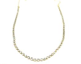 Colar Riviera Strass Folheado a Ouro 18K