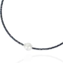 Colar ródio negro com pedra branca Colar ródio negro com pedra branca