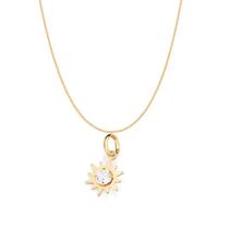 Colar Rommanel Banhado Ouro 18k Pingente Sol Com Zircônia 42cm Colar Rommanel Banhado Ouro 18k Pingente Sol Com Zircônia 42cm