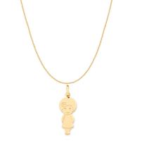 Colar Rommanel Banhado Ouro Pingente Menino Com Pernas Cruzadas 42cm