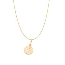 Colar Rommanel Banhado Ouro Pingente Redondo Fé E Zircônia 50cm