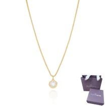 Colar Rommanel Lindo Delicado Banhado Ouro 18k Ponto De Luz