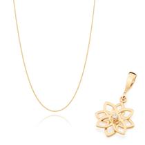 Colar Rommanel Presente Feminino Lindo Elegante Acompanha Pingente Flor E Embalagem Colar Rommanel Presente Feminino Lindo Elegante Acompanha Pingente Flor E Embalagem
