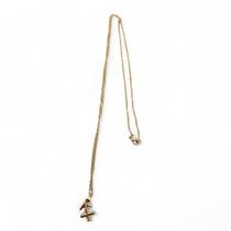 Colar Sagitário Signo do Zodíaco Pingente Dourado 30 cm