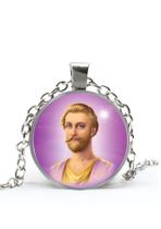 Colar Saint German Chama Violeta Nova Era Unissex Colar Saint German Chama Violeta Nova Era Unissex