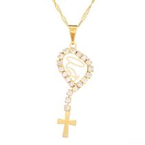 Colar Santa Madona com Strass 13mm Católico - Sunshine Cristais Colar Santa Madona com Strass 13mm Católico - Sunshine Cristais