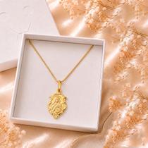 Colar Santa Terezinha Feminino Veneziana Banhado A Ouro 18k Pingente Colar Santa Terezinha Feminino Veneziana Banhado A Ouro 18k Pingente
