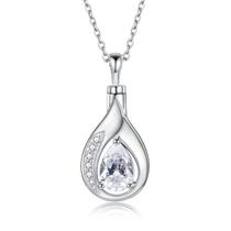 Colar Sariel Teardrop Urn for Ashes em prata 925 para mulheres Colar Sariel Teardrop Urn for Ashes em prata 925 para mulheres