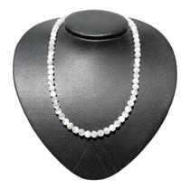 Colar Selenita Natural Cristal Purificação Fecho Aço