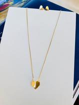 Colar semi joia no prata Coração origami Dia dos Namorados Colar semi joia no prata Coração origami Dia dos Namorados