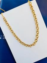 Colar semi joia verniz italiano no ouro modelo elos maxi