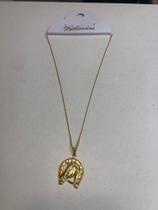 Colar semijoia folheado a ouro 18k, 50 cm + 3 cm de extenso