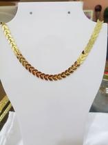 Colar Semijóia Tipo Choker Folhas 32 Cm + 5 Cm Extensão