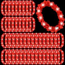 Colar Sherr 48 peças de LED havaiano vermelho de 100 cm Colar Sherr 48 peças de LED havaiano vermelho de 100 cm