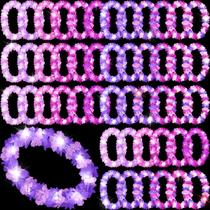 Colar Sherr de 48 peças de LED havaiano, 100 cm, roxo Colar Sherr de 48 peças de LED havaiano, 100 cm, roxo