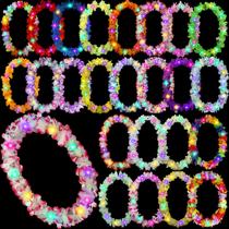 Colar Sherr de 48 peças de LED havaiano Leis de 100 cm Light Up Colar Sherr de 48 peças de LED havaiano Leis de 100 cm Light Up