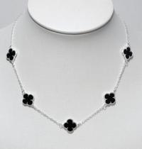 Colar Shoker 5 Trevos da Sorte Virginia Preto