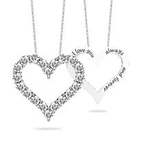 Colar SIGALIT Heart Moissanite 20 pedras em prata S925 Colar SIGALIT Heart Moissanite 20 pedras em prata S925