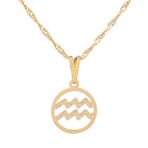 Colar Signo Aquário 12 mm Presente para Aquariana Sunshine Cristais