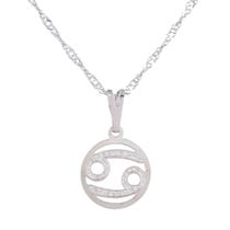 Colar Signo Câncer 12 mm Presente para Canceriana Sunshine Cristais