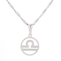 Colar Signo Libra 12 mm Presente para Libriana Sunshine Cristais