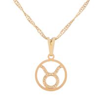Colar Signo Touro 12 mm Presente para Taurina Sunshine Cristais