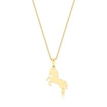 Colar Silhueta Cavalo em Corrente Veneziana Revestido em Ouro Colar Silhueta Cavalo em Corrente Veneziana Revestido em Ouro