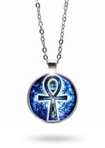 Colar Símbolo Ankh e a Flor da Vida Unissex Colar Símbolo Ankh e a Flor da Vida Unissex