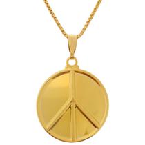 Colar Símbolo Da Paz E Amor Banhado A Ouro 18k Colar Símbolo Da Paz E Amor Banhado A Ouro 18k