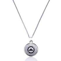 Colar Simbolo Turbilhão Prosperador Placa Radionica Prateado Colar Simbolo Turbilhão Prosperador Placa Radionica Prateado