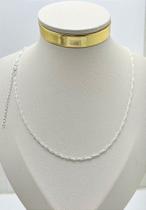 Colar Singapura 40cm com Extensora - Semijoia Prata 925 com 50 Milésimos e Verniz Protetivo - 1 Unidade