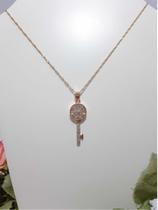 Colar Singapura Folheado A Ouro 18k C/ping. Chave 40cm Colar Singapura Folheado A Ouro 18k C/ping. Chave 40cm