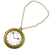 Colar Skeleteen Jumbo Gold Clock White Rabbit Alice