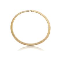 Colar Snake Flat banhado a Ouro 18K