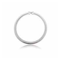 Colar Snake Flat banhado a Ródio