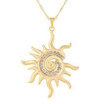 Colar Sol com Strass 35mm - Sunshine Cristais Colar Sol com Strass 35mm - Sunshine Cristais