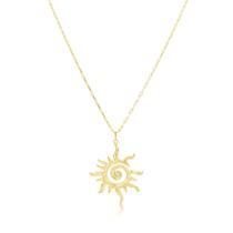 Colar Sol Folheado a Ouro 18k