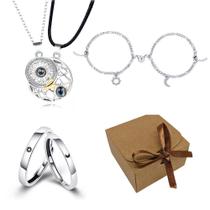 Colar Sol Lua Imã 100 Idiomas Pulseiras Metades E Alianças Colar Sol Lua Imã 100 Idiomas Pulseiras Metades E Alianças