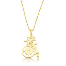 Colar Sou Cadeirante Especial Banhado a Ouro 18k Colar Sou Cadeirante Especial Banhado a Ouro 18k