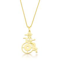 Colar Sou Cadeirante Especial Banhado a Ouro 18k Colar Sou Cadeirante Especial Banhado a Ouro 18k