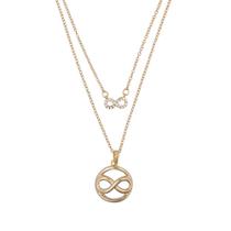 Colar Strass Infinito Duplo CO1079 Colar Strass Infinito Duplo CO1079