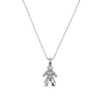 Colar Strass Prateado Menino CO0250 Colar Strass Prateado Menino CO0250
