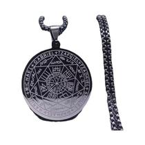 Colar Talisman Amuleto Dos Sete Arcanjos Em Aço Inoxidável Para Homens, Joia De Proteção