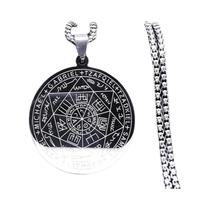 Colar Talisman Amuleto Dos Sete Arcanjos Em Aço Inoxidável Para Homens, Joia De Proteção Selo De