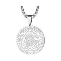 Colar Talisman Amuleto Dos Sete Arcanjos Em Aço Inoxidável Para Homens, Joia De Proteção Selo De Colar Talisman Amuleto Dos Sete Arcanjos Em Aço Inoxidável Para Homens, Joia De Proteção Selo De