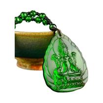 Colar Tara Verde Longo com Pingente Manjushri Amitabha - Presente para Homens e Mulheres