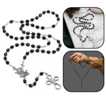 Colar Terço Masculino Preto de São Miguel Arcanjo